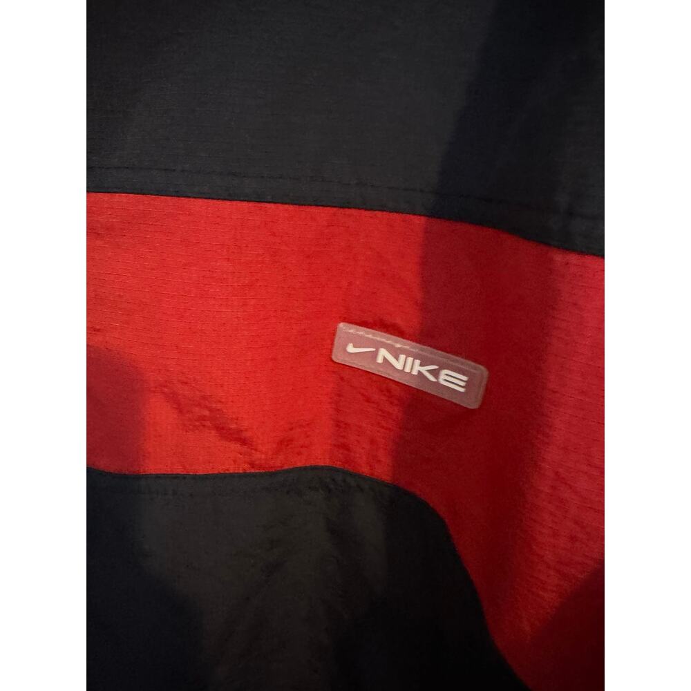 Nike Vintage Y2K Men's Half-zip Colorblock Windbreaker Jacket Black Red XL - Picture 2 of 8